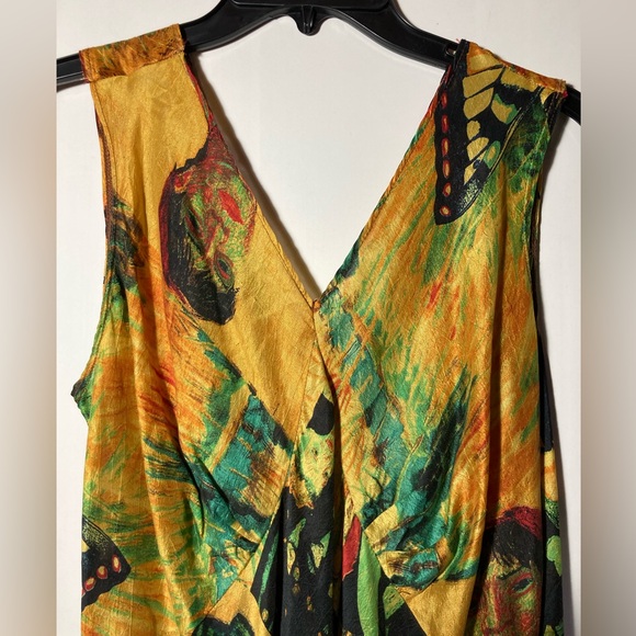 URU Stunning Silk Sleeveless Cocktail Dress Asymmetrical Tier URU Small/Medium - Picture 4 of 16